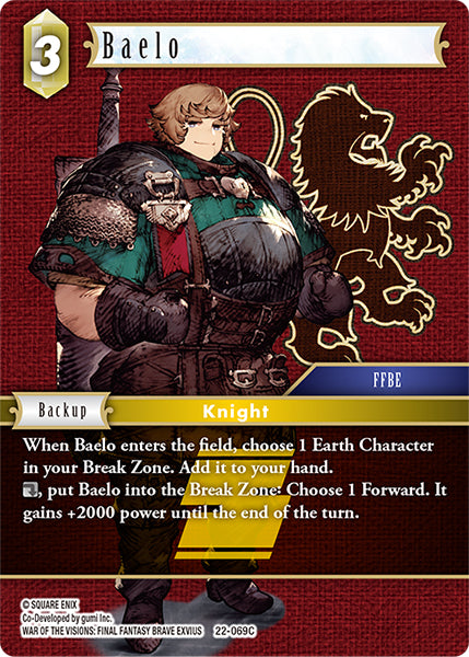(069) Final Fantasy TCG Hidden Hope Single: Baelo (22-069)  Common