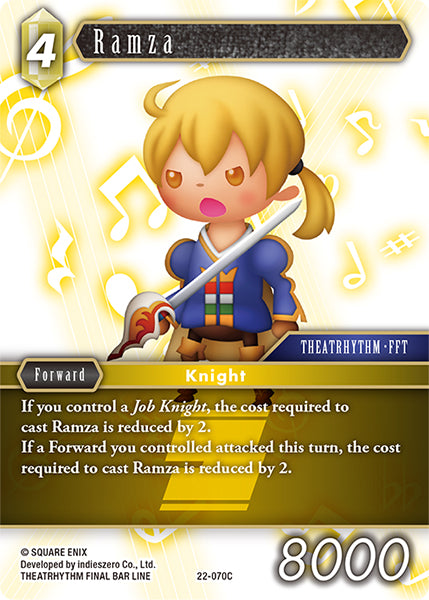 (070) Final Fantasy TCG Hidden Hope Single: Ramza (22-070) Holo Common