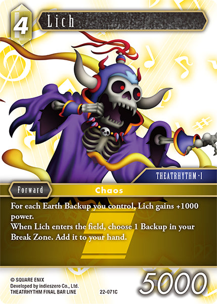(071) Final Fantasy TCG Hidden Hope Single: Lich (22-071) Holo Common
