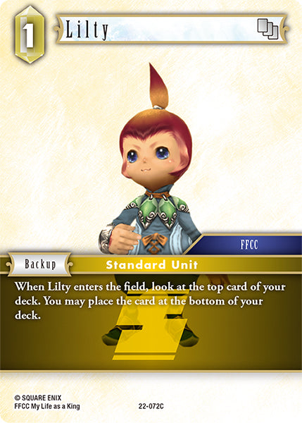 (072) Final Fantasy TCG Hidden Hope Single: Lilty (22-072) Holo Common
