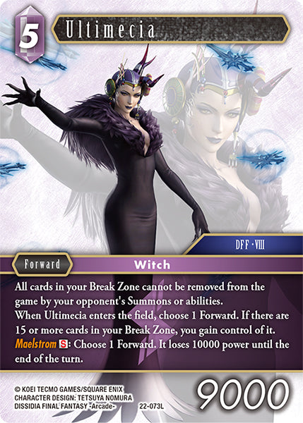 (073) Final Fantasy TCG Hidden Hope Single: Ultimecia (22-073) Holo Legend