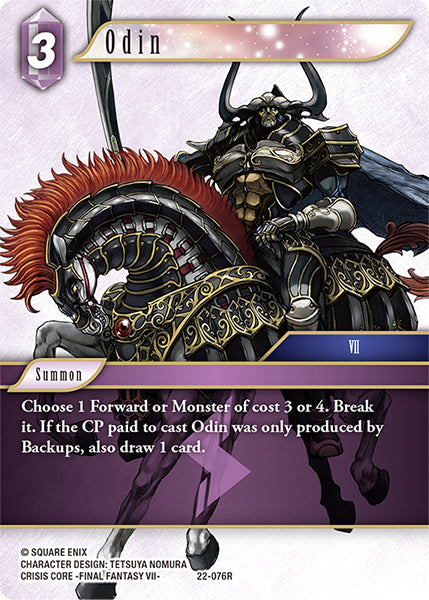 (076) Final Fantasy TCG Hidden Hope Single: Odin (22-076) Holo Rare