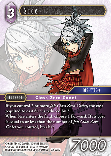 (078) Final Fantasy TCG Hidden Hope Single: Sice (22-078) Holo Common