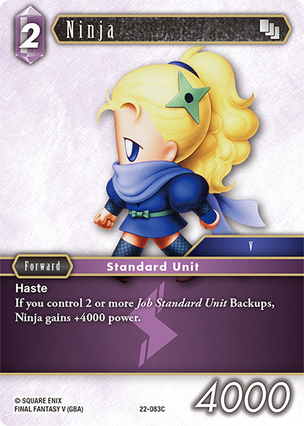 (083) Final Fantasy TCG Hidden Hope Single: Ninja (22-083) Holo Common