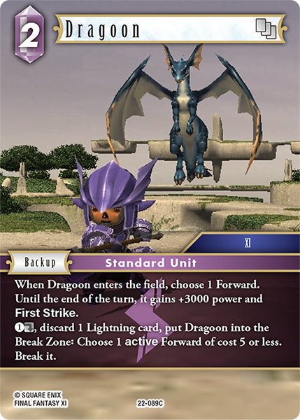 (089) Final Fantasy TCG Hidden Hope Single: Dragoon (22-089) Holo Common
