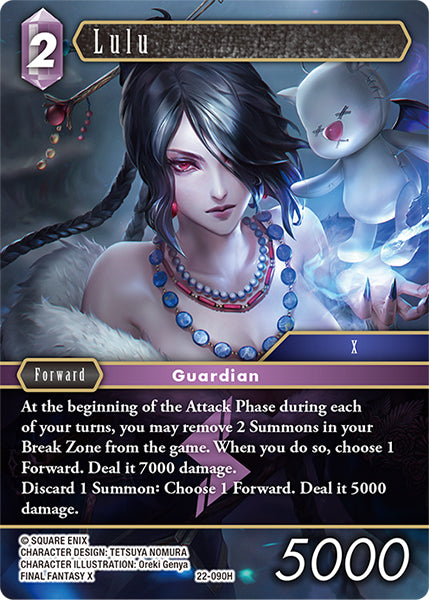 (090) Final Fantasy TCG Hidden Hope Single: Lulu (22-090) (V.1) Holo Hero