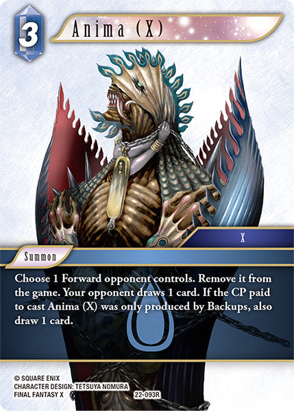 (093) Final Fantasy TCG Hidden Hope Single: Anima (X) (22-093) Holo Rare