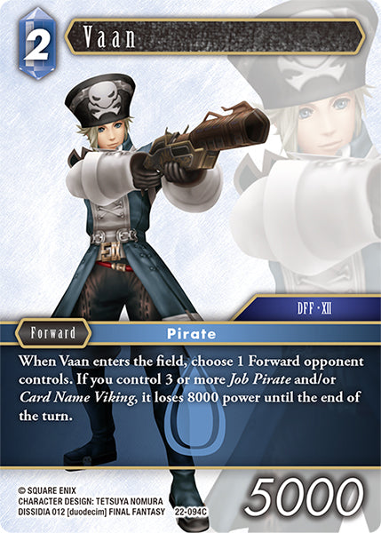 (094) Final Fantasy TCG Hidden Hope Single: Vaan (22-094)  Common