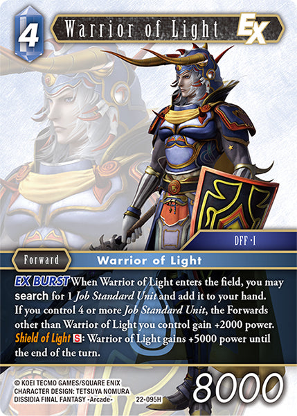 (095) Final Fantasy TCG Hidden Hope Single: Warrior of Light (22-095) Holo Hero