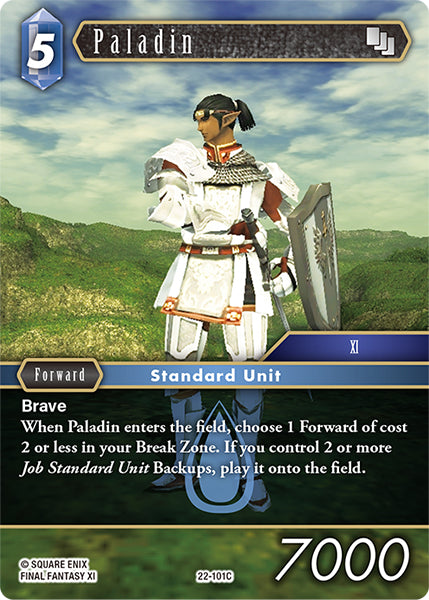 (101) Final Fantasy TCG Hidden Hope Single: Paladin (22-101) Holo Common