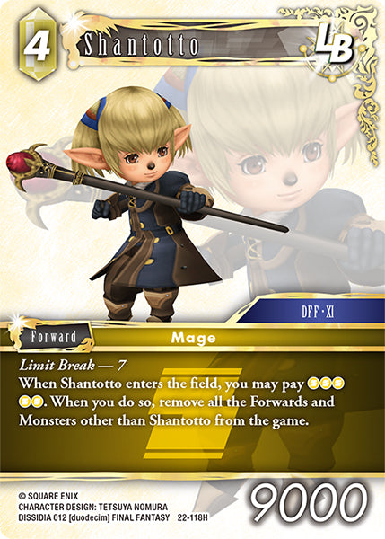 (118) Final Fantasy TCG Hidden Hope Single: Shantotto (22-118) Holo Hero
