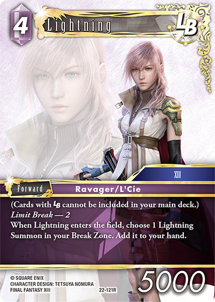 (121) Final Fantasy TCG Hidden Hope Single: Lightning (22-121) Holo Rare