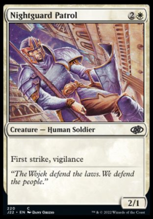 (220) Magic The Gathering Jumpstart 2022 Single: Nightguard Patrol  Common