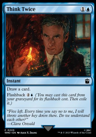 (220) Magic The Gathering Universes Beyond: Doctor Who Single: Think Twice  Common