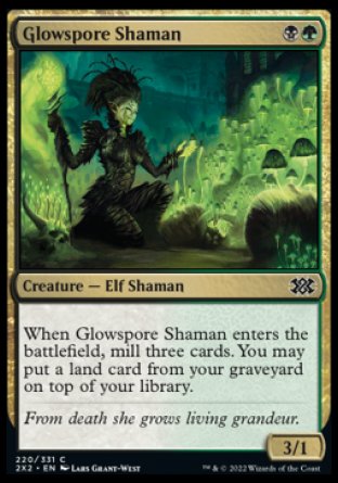 (220) Magic The Gathering Double Masters 2022 Single: Glowspore Shaman Holo Common