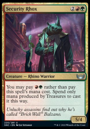 (220) Magic The Gathering Streets of New Capenna Single: Security Rhox  Uncommon