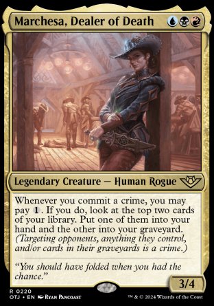 (220) Magic The Gathering Outlaws of Thunder Junction Single: Marchesa, Dealer of Death  Holo Rare