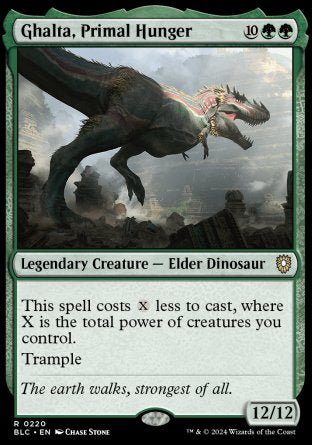 (220) Magic The Gathering Commander: Bloomburrow Single: Ghalta, Primal Hunger  Rare
