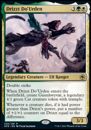 (220) Magic The Gathering Adventures in the Forgotten Realms Single: Drizzt Do'Urden  Rare