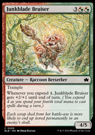 (220) Magic The Gathering Bloomburrow Single: Junkblade Bruiser Holo Common