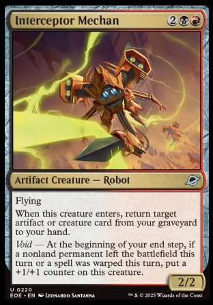 (220) Magic The Gathering Edge of Eternities Single: Interceptor Mechan Holo Uncommon