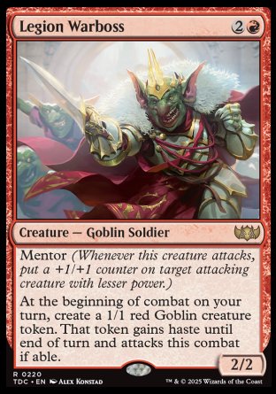 (220) Magic The Gathering Commander: Tarkir: Dragonstorm Single: Legion Warboss  Rare