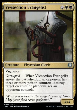 (220) Magic The Gathering Phyrexia: All Will Be One Single: Vivisection Evangelist Holo Uncommon