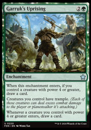 (220) Magic The Gathering Magic: The Gathering Foundations Single: Garruk's Uprising Holo Uncommon