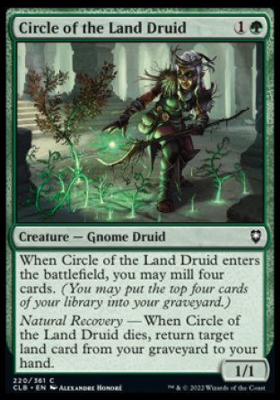 (220) Magic The Gathering Commander Legends: Battle for Baldur's Gate Single: Circle of the Land Druid Holo Common