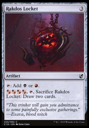 (220) Magic The Gathering Commander 2019 Single: Rakdos Locket  Common