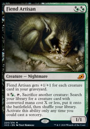 (220) Magic The Gathering Ikoria: Lair of Behemoths: Promos Single: Fiend Artisan (V.2) Holo Mythic