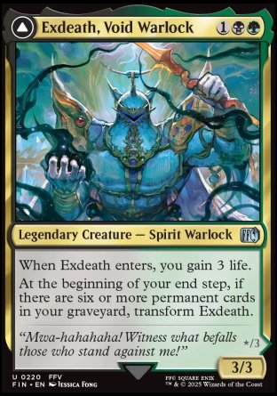 (220) Magic The Gathering Magic: The Gathering - FINAL FANTASY Single: Exdeath, Void Warlock // Neo Exdeath, Dimension's End  Uncommon