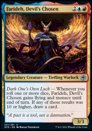 (221) Magic The Gathering Adventures in the Forgotten Realms Single: Farideh, Devil's Chosen  Uncommon