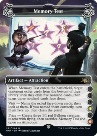 (221) Magic The Gathering Unfinity Single: Memory Test (V.2) Holo Rare