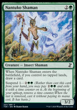 (221/289) Magic The Gathering Time Spiral Remastered Single: Nantuko Shaman Holo Common