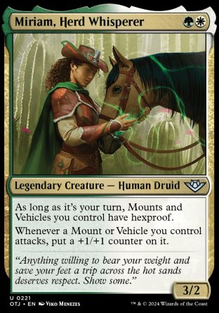 (221) Magic The Gathering Outlaws of Thunder Junction Single: Miriam, Herd Whisperer  Holo Uncommon