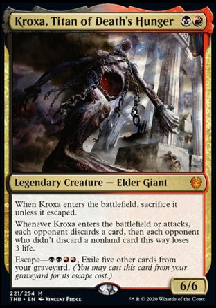 (221/254) Magic The Gathering Theros Beyond Death Single: Kroxa, Titan of Death's Hunger  Mythic