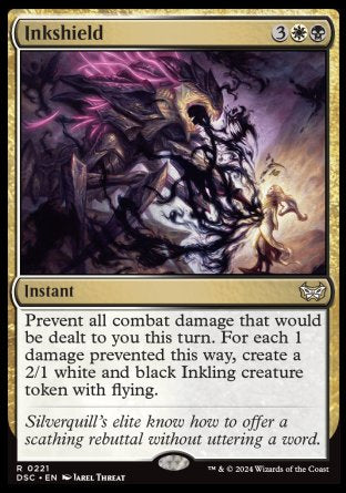 (221) Magic The Gathering Commander: Duskmourn: House of Horror Single: Inkshield  Rare