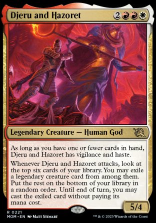 (221) Magic The Gathering March of the Machine Single: Djeru and Hazoret  Rare