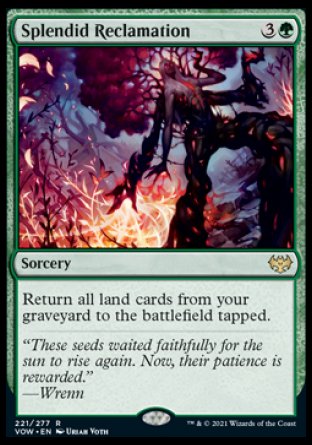 (221) Magic The Gathering Innistrad: Crimson Vow Single: Splendid Reclamation  Rare