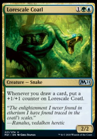 (221) Magic The Gathering Core 2021 Single: Lorescale Coatl Holo Uncommon