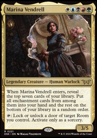 (221) Magic The Gathering Duskmourn: House of Horror Single: Marina Vendrell  Rare