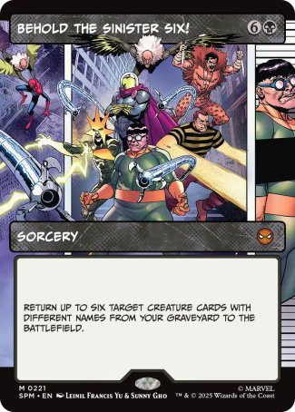(221) Magic The Gathering Magic: The Gathering | Marvel's Spider-Man: Extras Single: Behold the Sinister Six! Holo Mythic