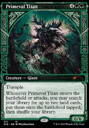 (221) Magic The Gathering Secret Lair Drop Series Single: Primeval Titan  Mythic