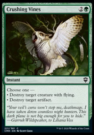 (221/361) Magic The Gathering Commander Legends Single: Crushing Vines  Common