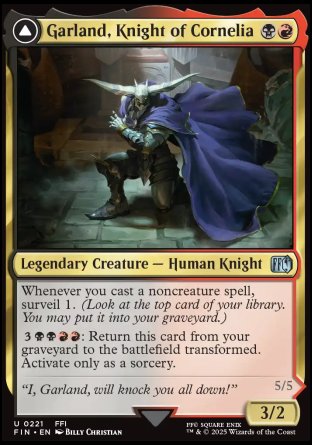 (221) Magic The Gathering Magic: The Gathering - FINAL FANTASY Single: Garland, Knight of Cornelia // Chaos, the Endless Holo Uncommon