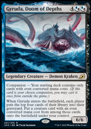 (221) Magic The Gathering Ikoria: Lair of Behemoths: Promos Single: Gyruda, Doom of Depths (V.2)  Rare