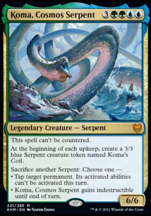 (221) Magic The Gathering Kaldheim: Promos Single: Koma, Cosmos Serpent (V.1) Holo Mythic