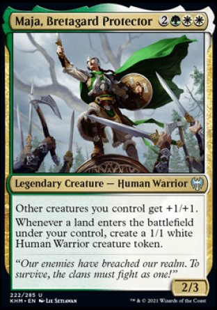 (222/285) Magic The Gathering Kaldheim Single: Maja, Bretagard Protector  Uncommon