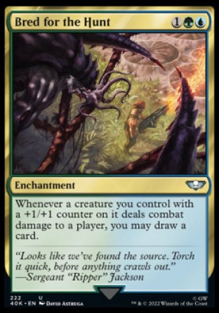(222) Magic The Gathering Universes Beyond: Warhammer 40000 Single: Bred for the Hunt  Uncommon